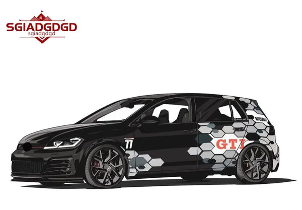 Autocollants extérieurs en vinyle pour Volkswagen Golf 6, 7, 8 GTI et Polo — vue 5