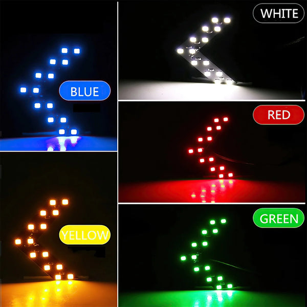 Lot de 2 clignotants LED à flèche pour rétroviseur, 12V 14 SMD – Universel