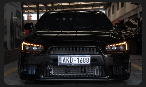 Phare LED pour Mitsubishi Lancer 2008-2016, DRL, clignotant, style RS