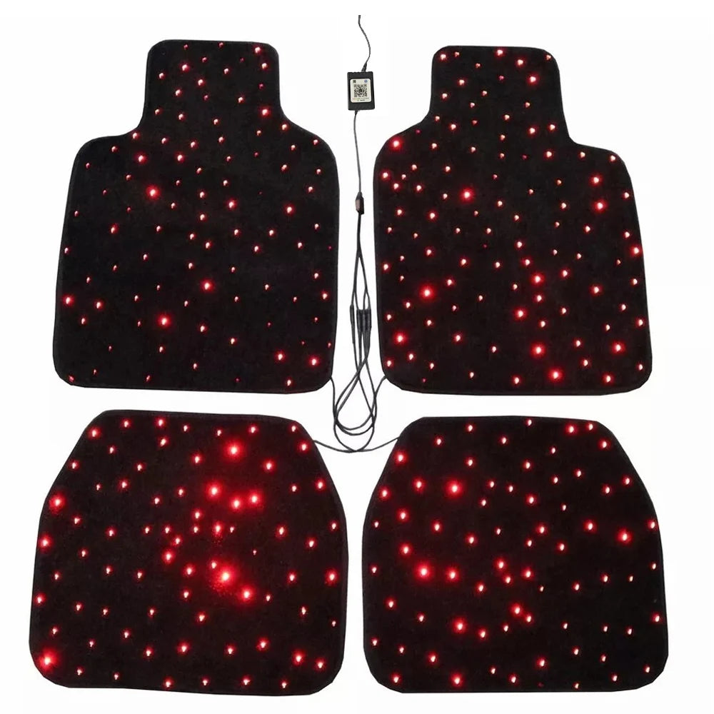 Lot de 4 tapis LED à effet ciel étoilé
