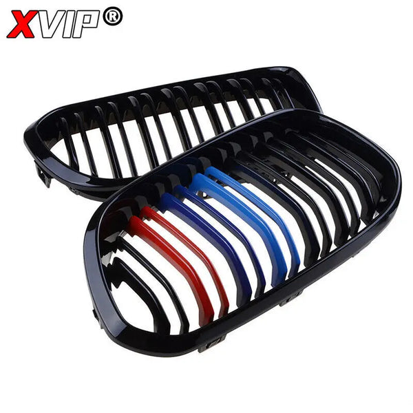 XVIP calandre de course de calandre de pare-chocs avant pour BMW série 1 F20 F21 2015-2019 Grilles noires brillantes à Double