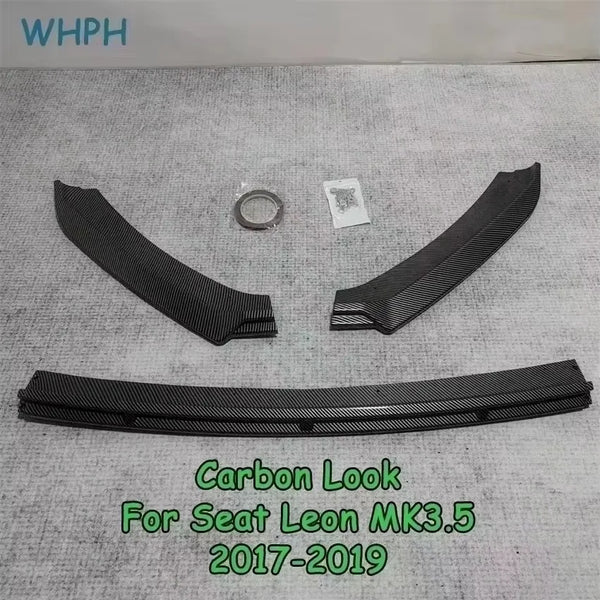 Becquet de lèvre de pare-chocs avant noir brillant, pour Seat Leon MK3 MK3.5 2012 - 2019, couvercle de diffuseur de lèvre ABS