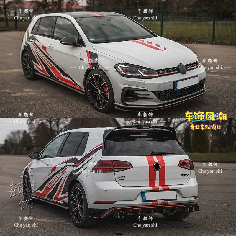 Autocollants de carrosserie sport pour Volkswagen Golf 6, 7 et 8 GTI — vue 4