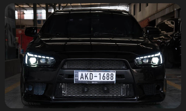 Phare LED pour Mitsubishi Lancer 2008-2016, DRL, clignotant, style RS