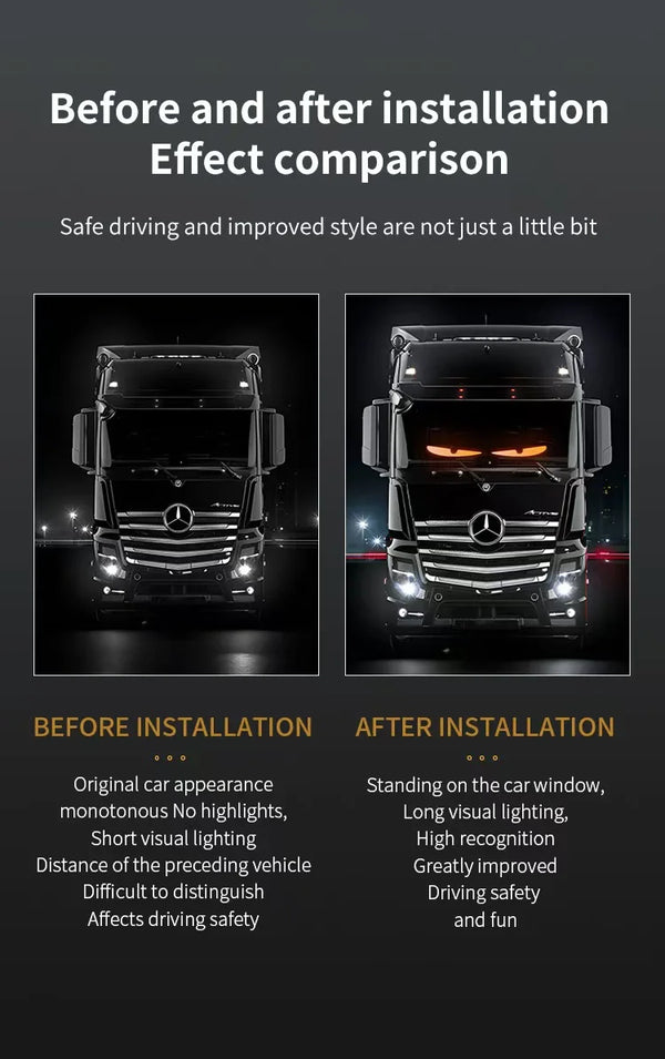 Panneau lumineux LED à pixels pour voiture et camion, effet œil de démon, télécommande, éclairage souple pliable, panneau dér
