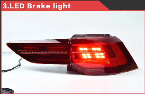 1 paire de feux arrière LED complets pour VW Golf 8 MK8 hayon 2021-2023, feu arrière dynamique séquentiel, clignotant ambre,