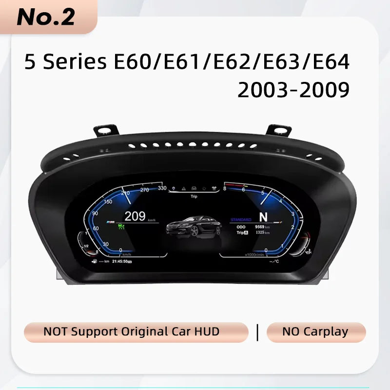 2026 Digital Instrument Dashboard Cluster Pour BMW 1 2 3 4 5 6 7 Series X1 X2 X3 X4 Speedometer Instrument Panel F10 E90 E60
