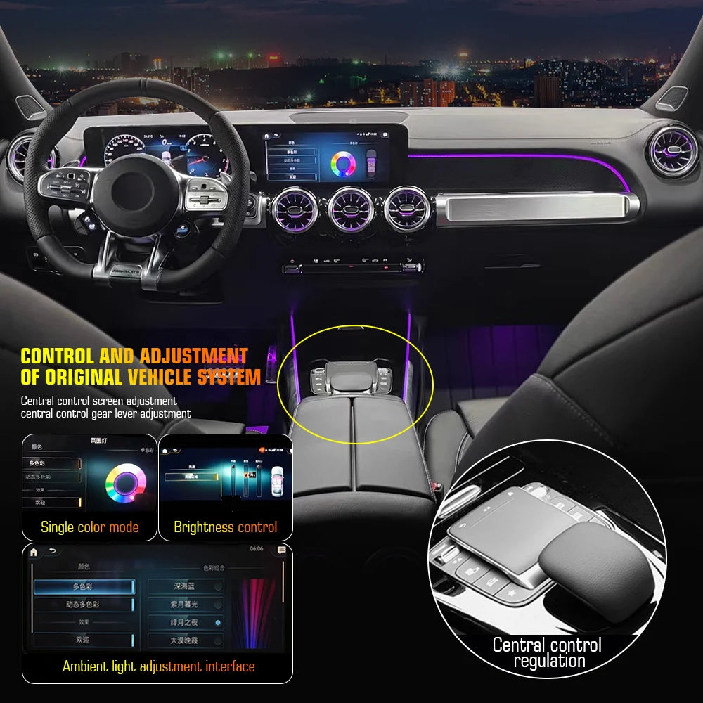 Kit Éclairage d’Ambiance 12/64 Couleurs Mercedes A, CLA et GLA – Éclairage LED | OURANE.COM