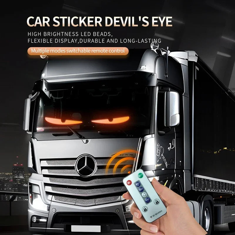 Devil's Eye Flexible Screen Truck LED Matrix Pixel Panel Éclairage Télécommande Animation Écran Éclairages for Pare-Brise Dec