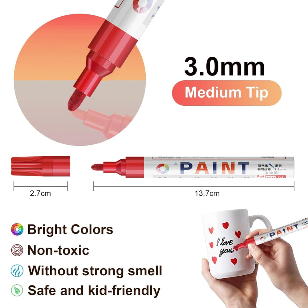 Stylo Peinture Coloré Étanche pour Pneus et Jantes – Roues & freinage | OURANE.COM