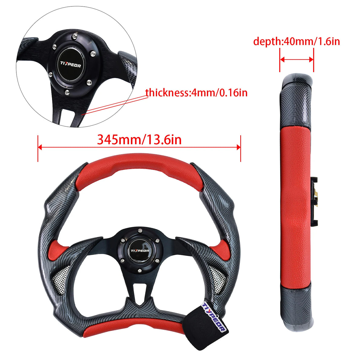 Volant de Simulation de course Type D avec Klaxon – Multi-Marques — vue 4