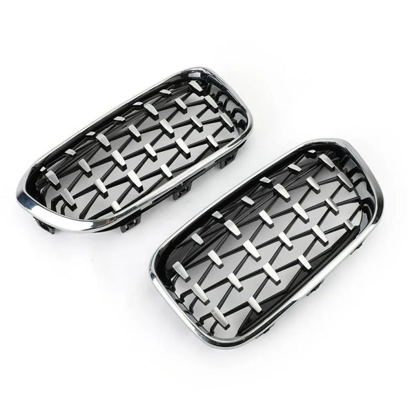 XVIP calandre de course de calandre de pare-chocs avant pour BMW série 1 F20 F21 2015-2019 Grilles noires brillantes à Double