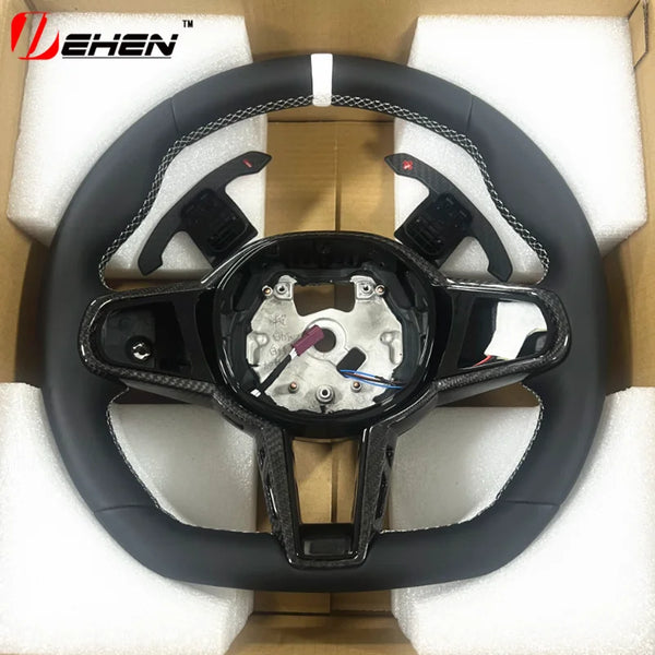 Volant de voiture en cuir amélioré pour BMW Série 3 4 5 G01 G02 G05 G20 G80 G82 G22 G26 G30 G32 G87 F90 F95 Accessoires autom