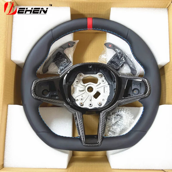 Volant de voiture en cuir amélioré pour BMW Série 3 4 5 G01 G02 G05 G20 G80 G82 G22 G26 G30 G32 G87 F90 F95 Accessoires autom