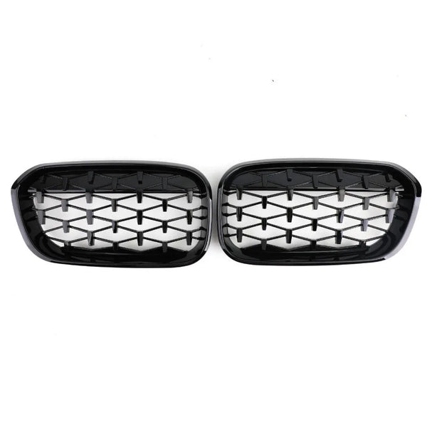 XVIP calandre de course de calandre de pare-chocs avant pour BMW série 1 F20 F21 2015-2019 Grilles noires brillantes à Double
