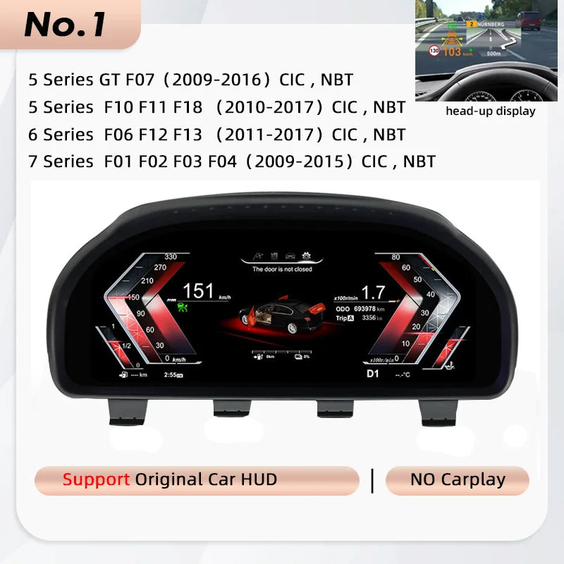 2026 Digital Instrument Dashboard Cluster Pour BMW 1 2 3 4 5 6 7 Series X1 X2 X3 X4 Speedometer Instrument Panel F10 E90 E60