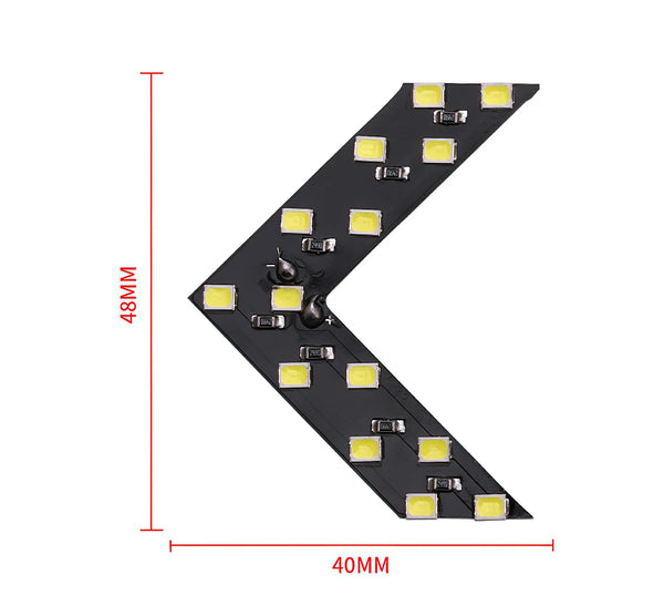 Lot de 2 clignotants LED à flèche pour rétroviseur, 12V 14 SMD – Universel