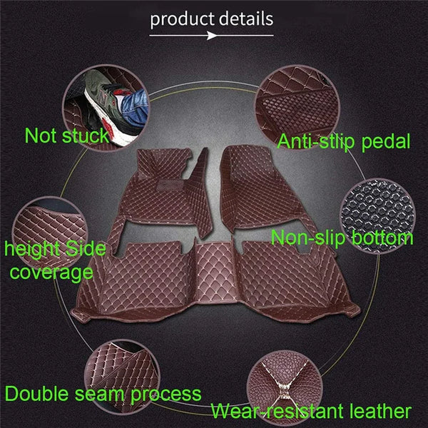 Tapis de sol de voiture sur mesure 7D moulés avec précision pour Volkswagen Golf Mk6 5K 2008-2013, 5 places, ajustement , en