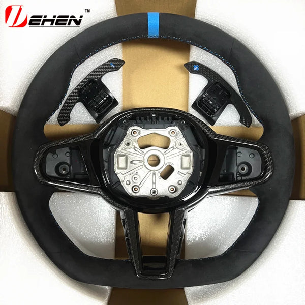 Volant de voiture en cuir amélioré pour BMW Série 3 4 5 G01 G02 G05 G20 G80 G82 G22 G26 G30 G32 G87 F90 F95 Accessoires autom