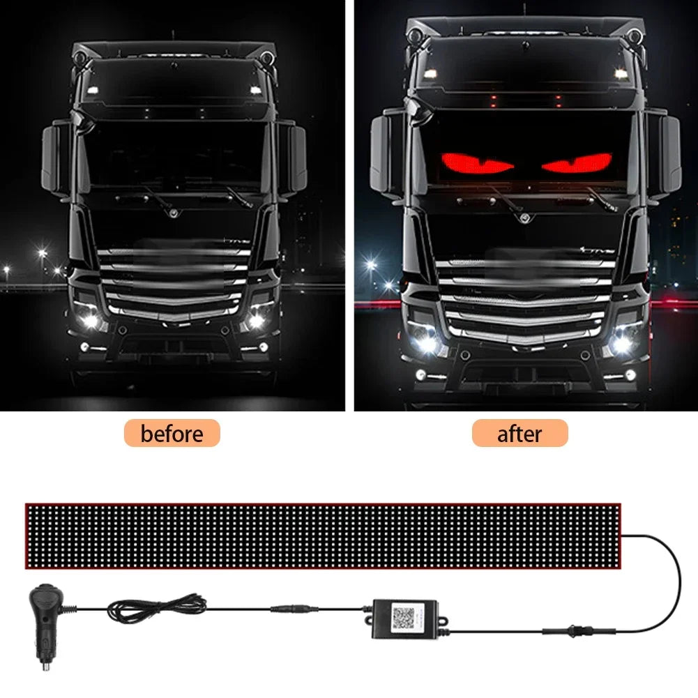 Devil‘s Eyes Truck Auto RGB LED Pixel Panel Éclairage Contrôle par Application Soft Foldable Ambient Éclairage DIY Programmab