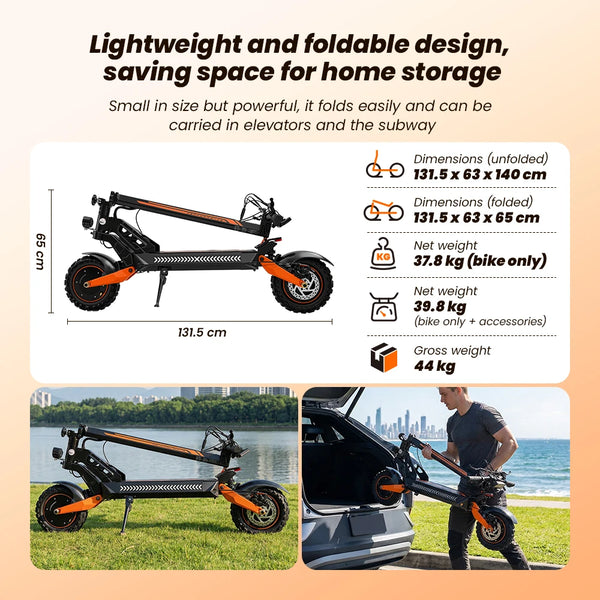 Trottinette électrique IScooter W12 3000W, double moteur, batterie lithium 52V25Ah, compatible avec application, vitesse maxi