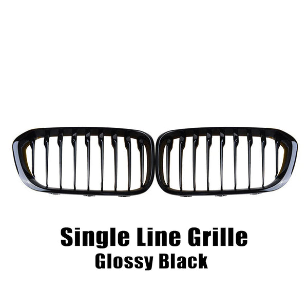 XVIP calandre de course de calandre de pare-chocs avant pour BMW série 1 F20 F21 2015-2019 Grilles noires brillantes à Double