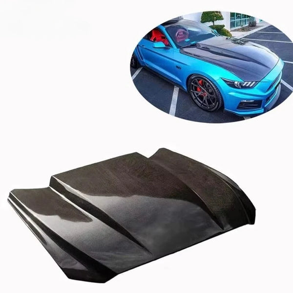Capot carbone ventilé Mustang, 2010–2012 — vue 2