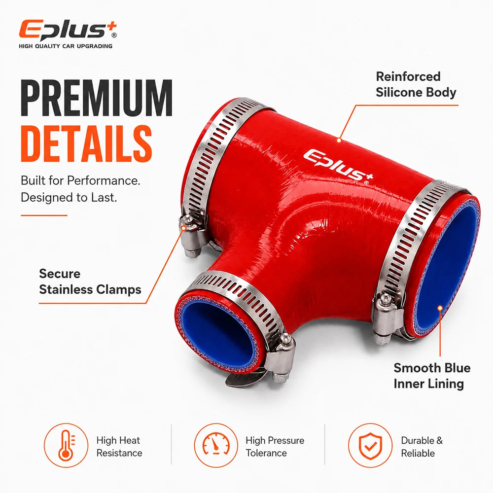 Durite Silicone Renforcée en T 3 Voies pour Turbo et Intercooler – Admission & performance | OURANE.COM
