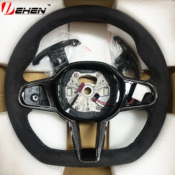 Volant de voiture en cuir amélioré pour BMW Série 3 4 5 G01 G02 G05 G20 G80 G82 G22 G26 G30 G32 G87 F90 F95 Accessoires autom
