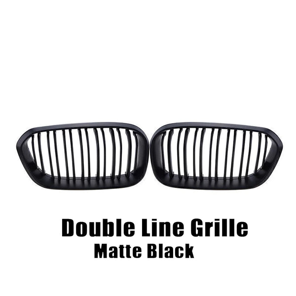 XVIP calandre de course de calandre de pare-chocs avant pour BMW série 1 F20 F21 2015-2019 Grilles noires brillantes à Double