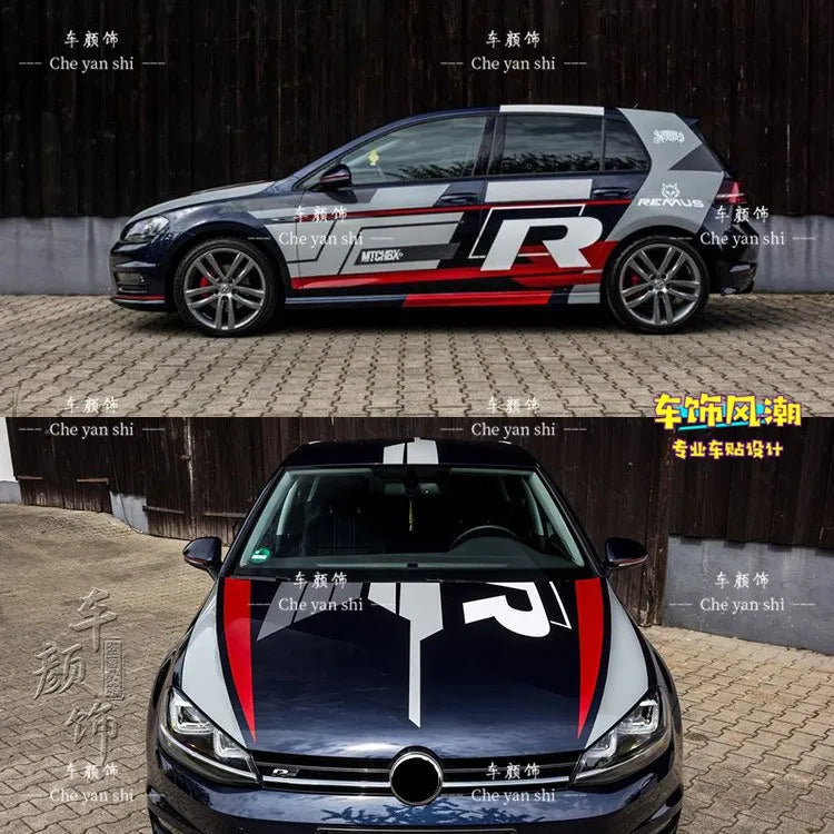 Autocollants de carrosserie sport pour Volkswagen Golf 6, 7 et 8 GTI — vue 12