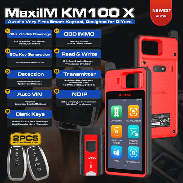 Programmateur clés et transpondeurs Autel MaxiIM KM100 — OURANE