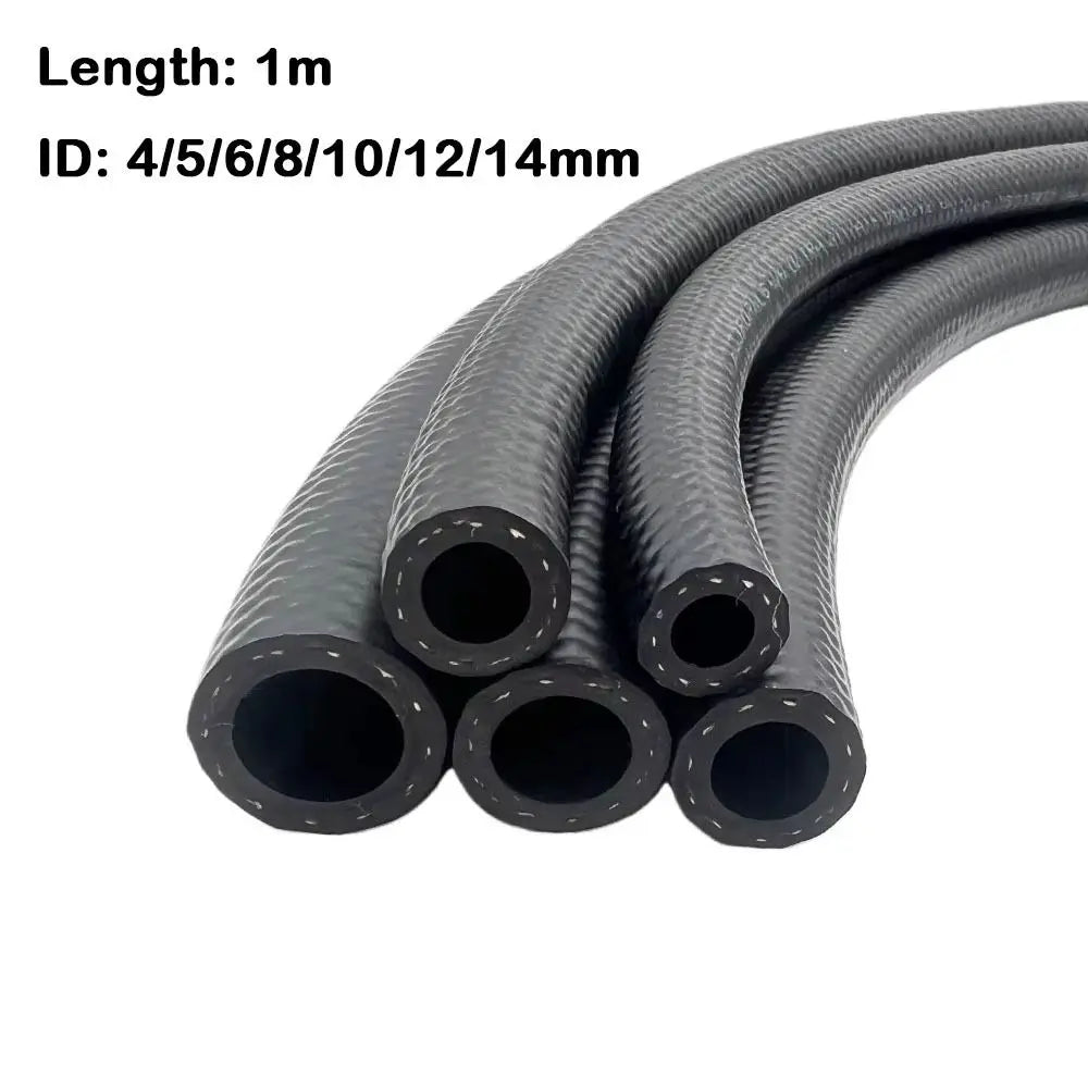 New Multifunctional Auto Durites de Carburant ID 4 5 6 8 10 12 14mm avec Pipe Clamp NBR Oil Resistant Hose Oil Pipe – Admissi