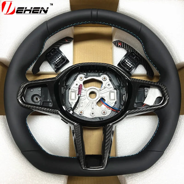 Volant de voiture en cuir amélioré pour BMW Série 3 4 5 G01 G02 G05 G20 G80 G82 G22 G26 G30 G32 G87 F90 F95 Accessoires autom