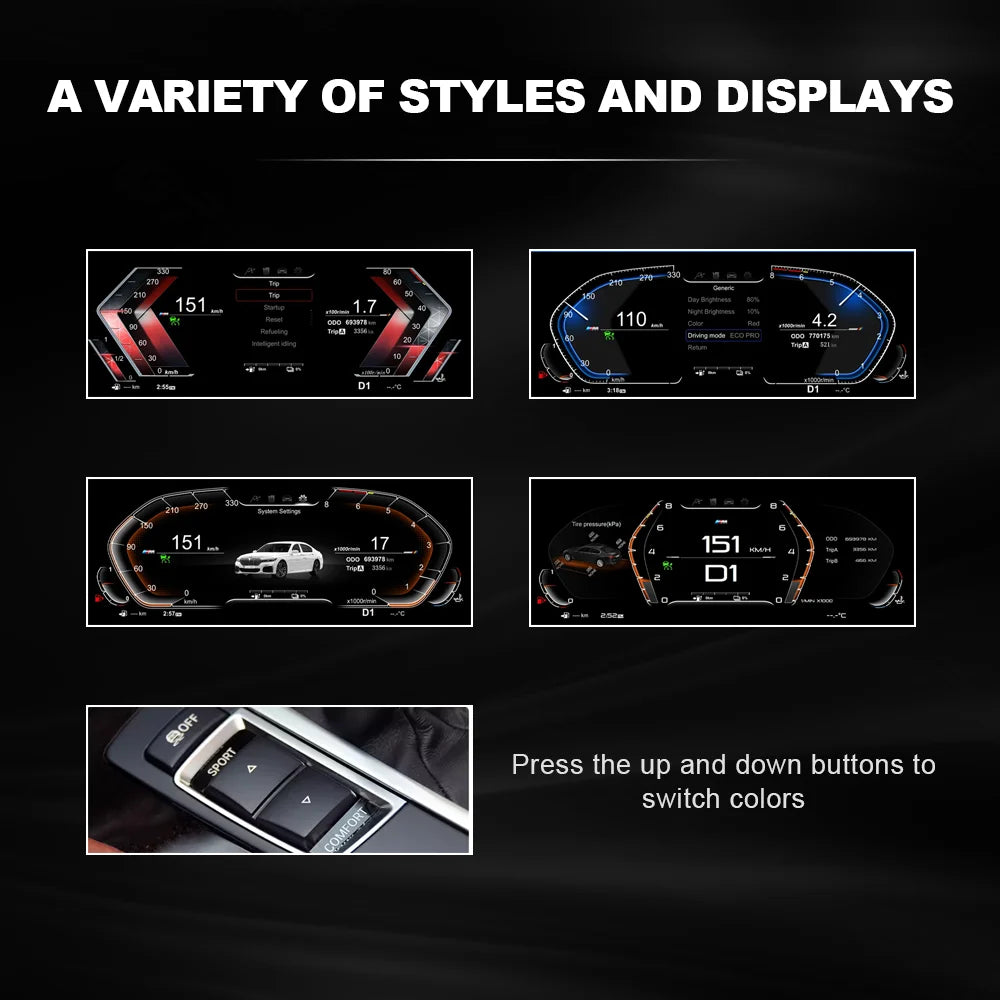 2026 Digital Instrument Dashboard Cluster Pour BMW 1 2 3 4 5 6 7 Series X1 X2 X3 X4 Speedometer Instrument Panel F10 E90 E60
