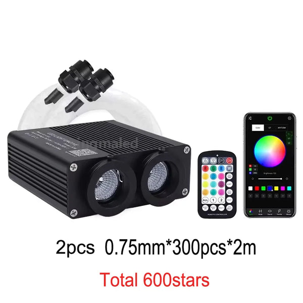 Kit ciel étoilé RGBW 32 W double tête à fibre optique — vue 7