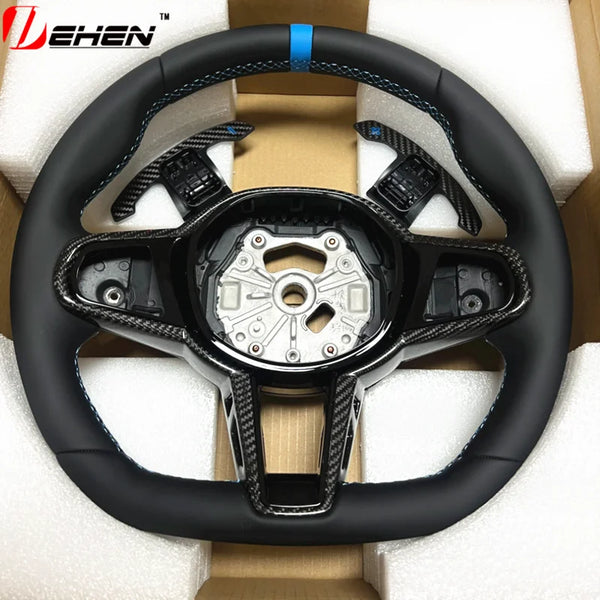 Volant de voiture en cuir amélioré pour BMW Série 3 4 5 G01 G02 G05 G20 G80 G82 G22 G26 G30 G32 G87 F90 F95 Accessoires autom