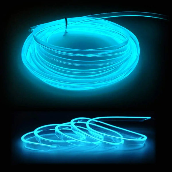 Bande lumineuse LED pour intérieur de voiture, néon, câblage EL, lampe décorative pour automobile, bricolage, lumière ambiant