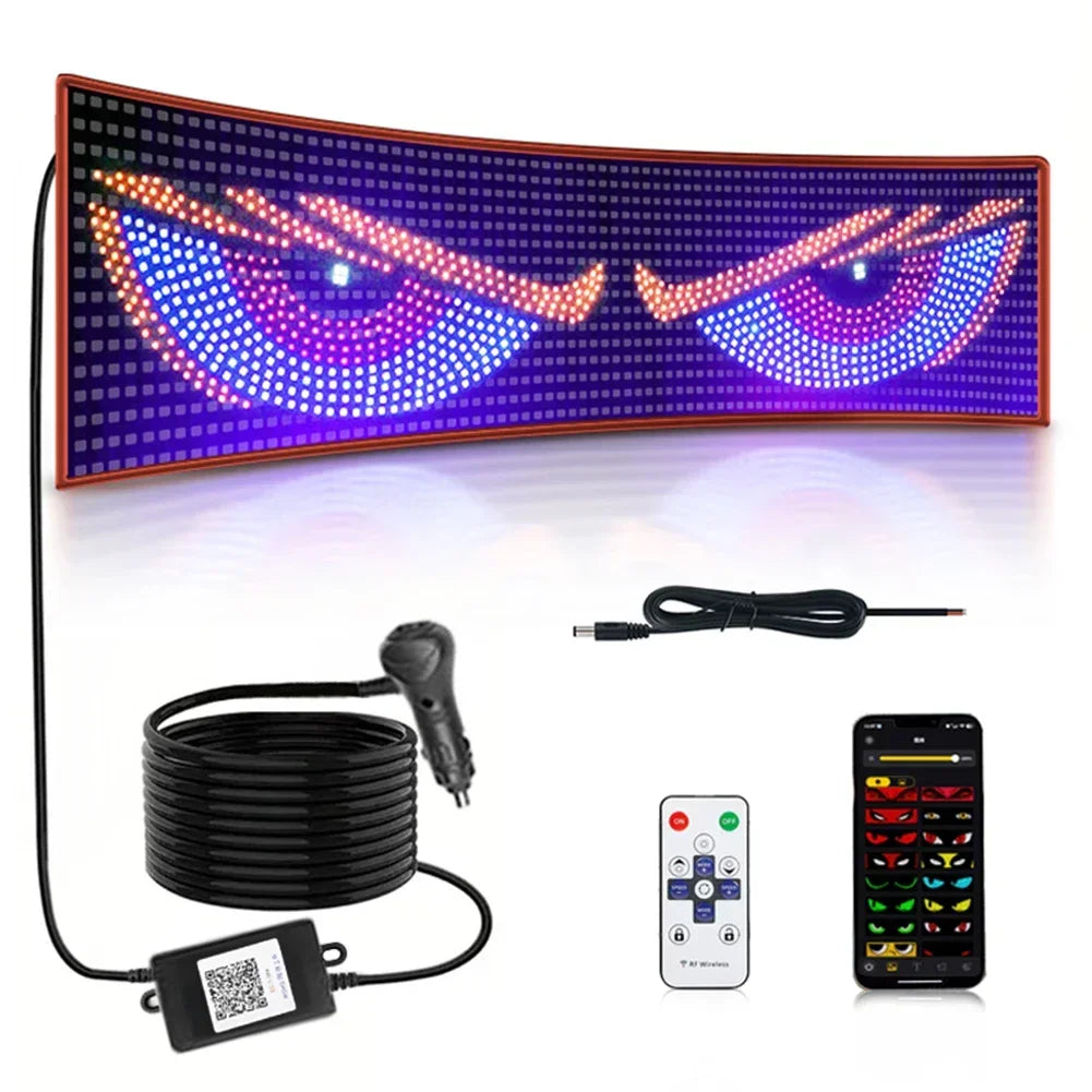 Devil‘s Eyes Truck Auto RGB LED Pixel Panel Éclairage Contrôle par Application Soft Foldable Ambient Éclairage DIY Programmab