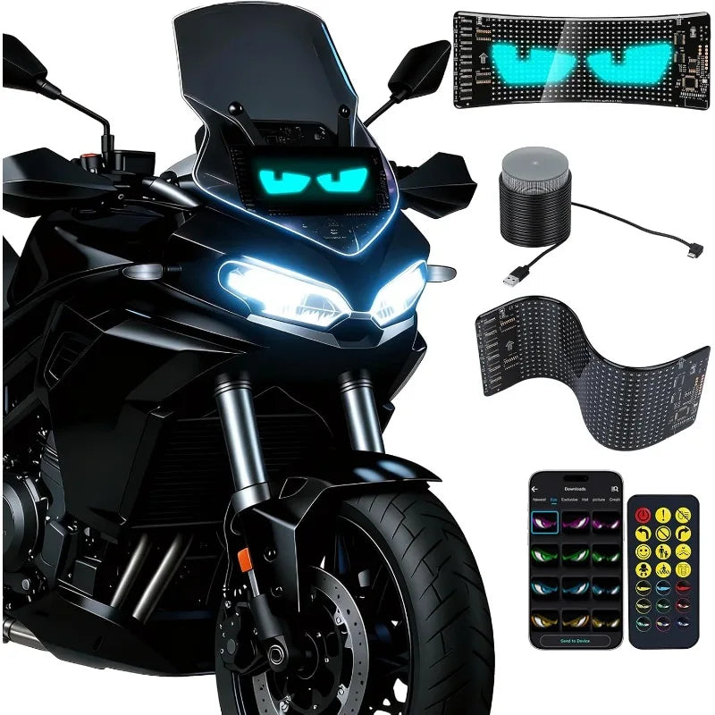 Panneau LED Animé Devil Eyes USB pour Pare-Brise – Éclairage LED | OURANE.COM