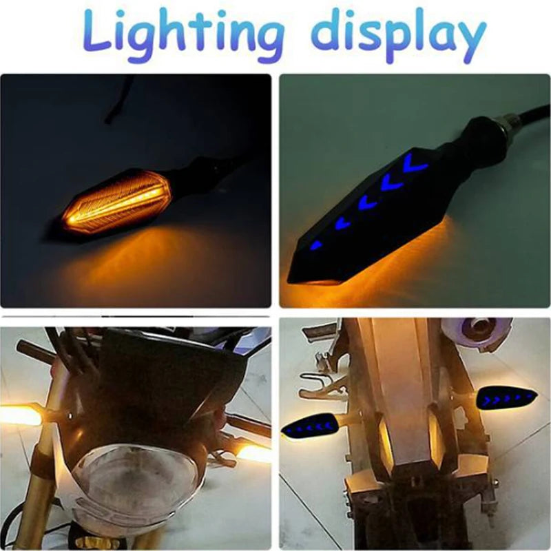 Moto LED Turn Signal Éclairages Double Side Flowing Flash Indicator Éclairages Amber Flash Lamps For Honda CBR600RR CB1000R –