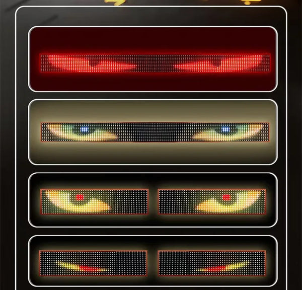 Panneau lumineux LED à pixels pour voiture et camion, effet œil de démon, télécommande, éclairage souple pliable, panneau dér