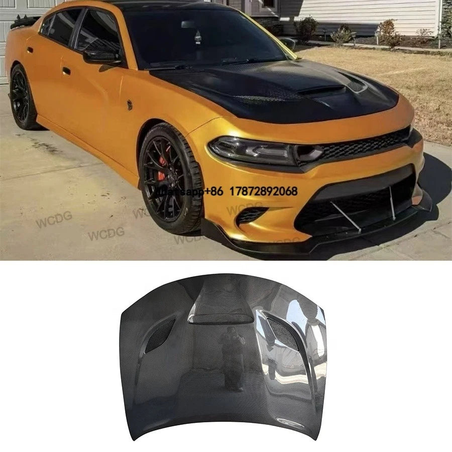 Capot carbone style SRT Dodge Charger, 2015–2023
