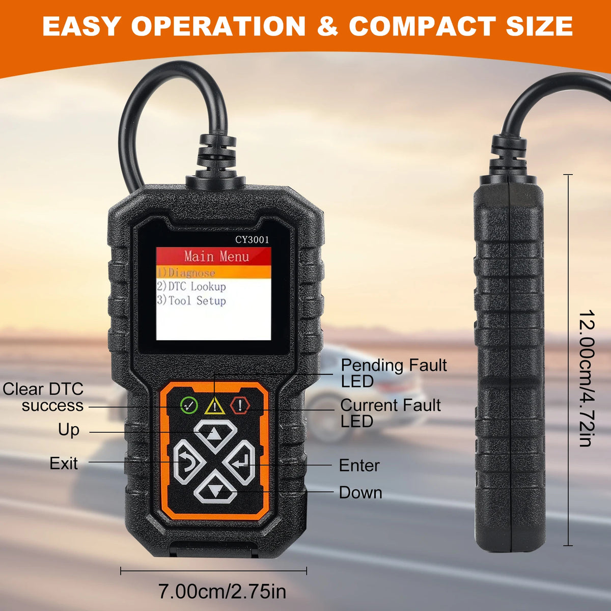 Lecteur de diagnostic automobile OBD CY3001 — vue 2