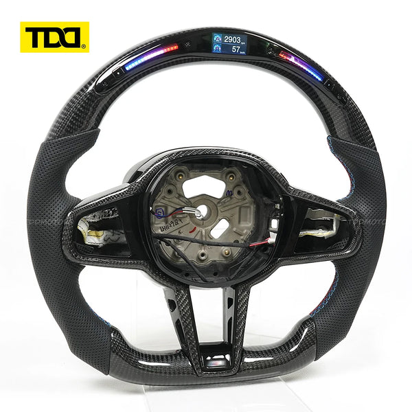 Volant LED TDD Galaxy Pro II pour BMW CS M3 G20 G21 G80 M4 G22 G23 G82 G83 M5 G30 F90 X3 / X4 G01 G02 avec icônes dynami