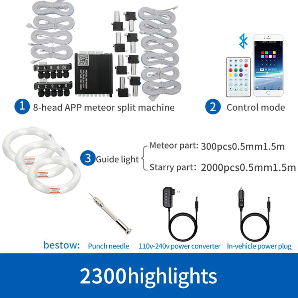 Kit ciel étoilé 12 V avec commande Bluetooth — vue 9