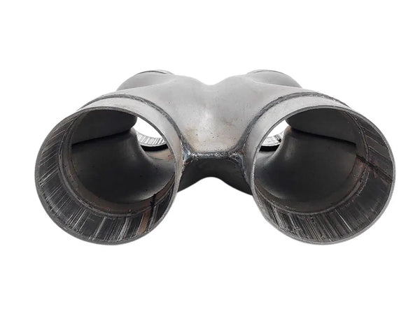 2.25 '' / 2.5" système d'échappement entrée / sortie XPipe universel 2.25 / 2.5 pouces double pointe de silencieux aluminisée