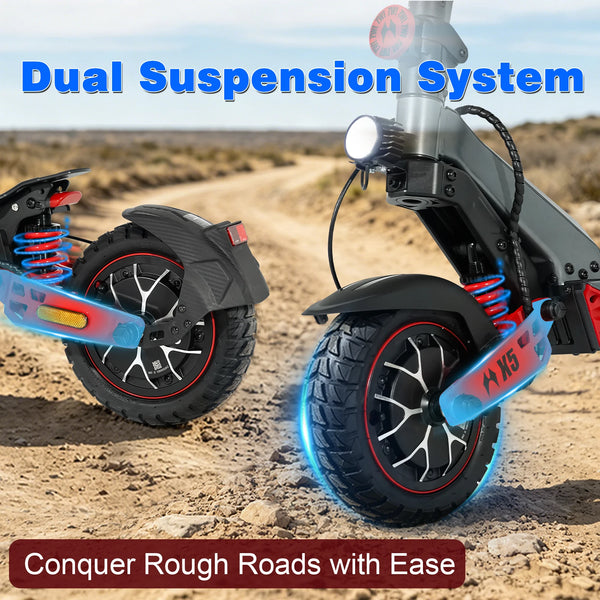 Trottinette électrique adulte 2400W double moteur - Batterie lithium 48V 20Ah, jusqu'à 80 km d'autonomie, pneus tout terrain