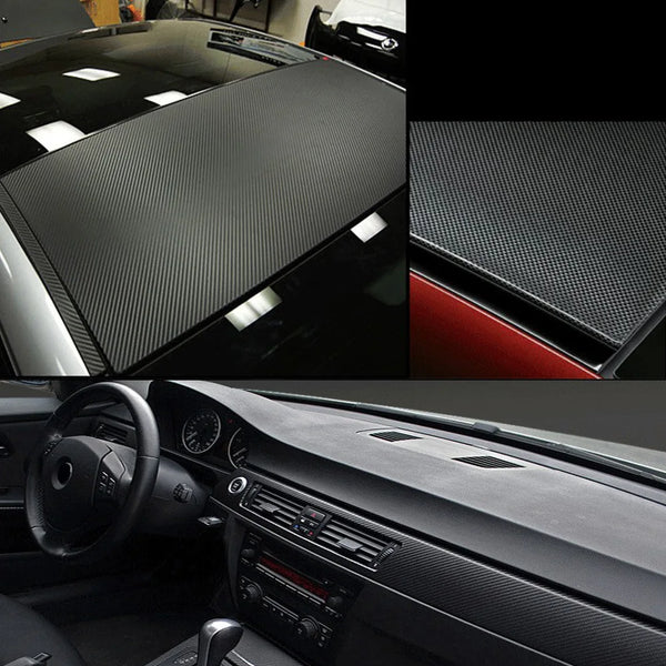 Film de protection pour carrosserie de voiture en fibre de carbone 3D 4D 5D 6D, vinyle mat, accessoires, autocollant noir bri