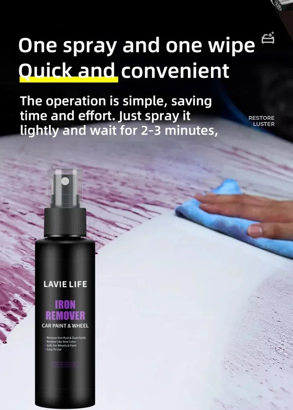 Spray professionnel décapant de rouille pour jantes, nettoyant efficace pour rouille et poussière, liquide d'entretien pour d